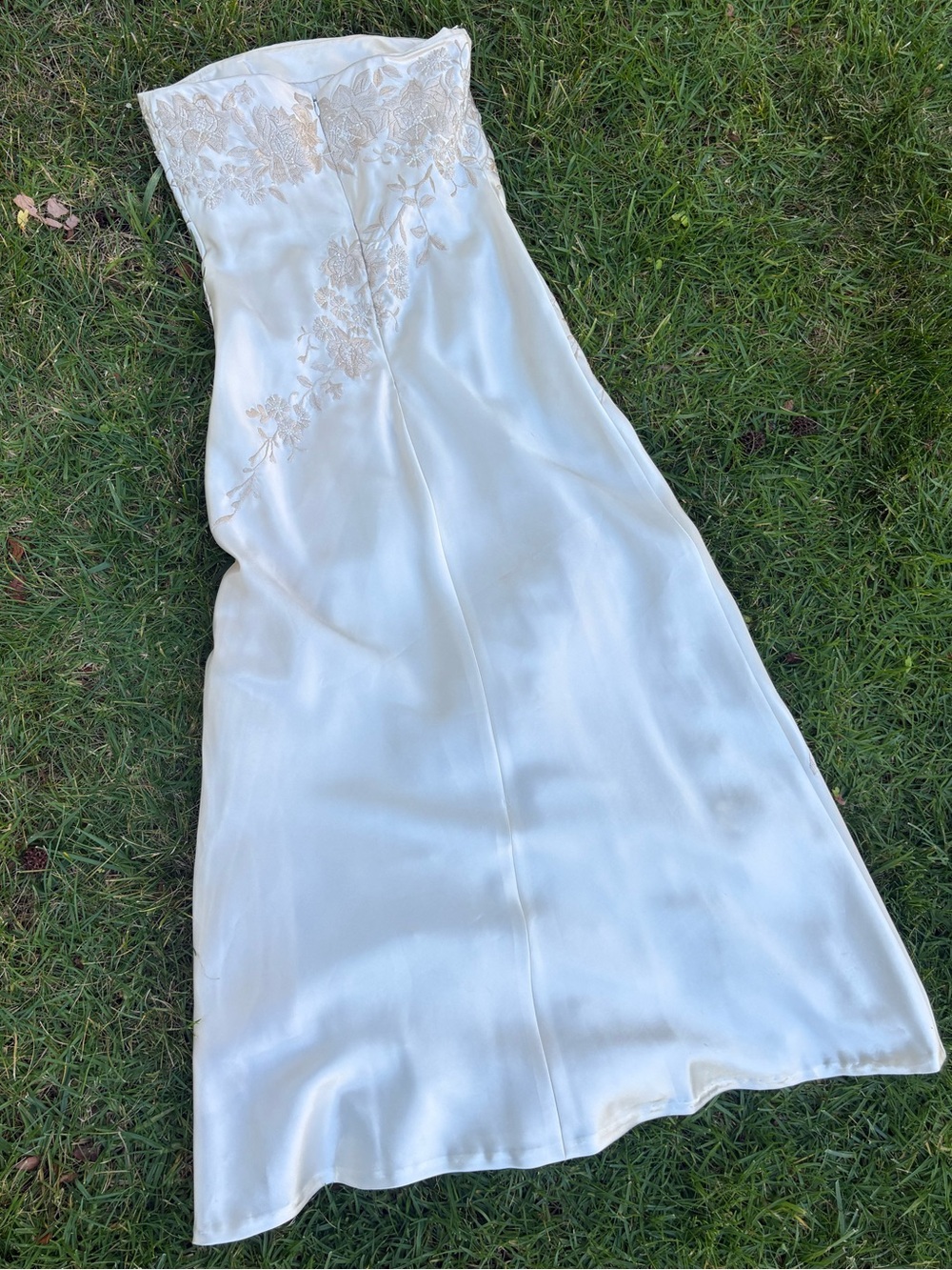 Rare vintage Sue Wong Nocturne beaded strapless champagne gown - Picture 5 of 15